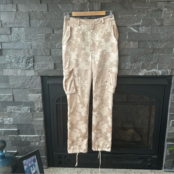 Superdown Carmen Cargo Pants w/ Floral Jacquard Pattern - Picture 2 of 8